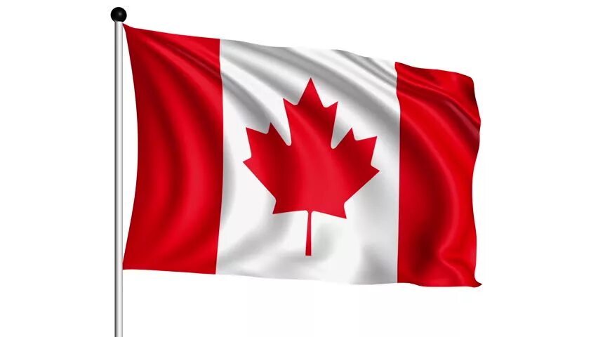 Каннада. Флаг Канада. Флаг Канады без фона. Развевающийся флаг Канады. Флаг Канады на прозрачном фоне.