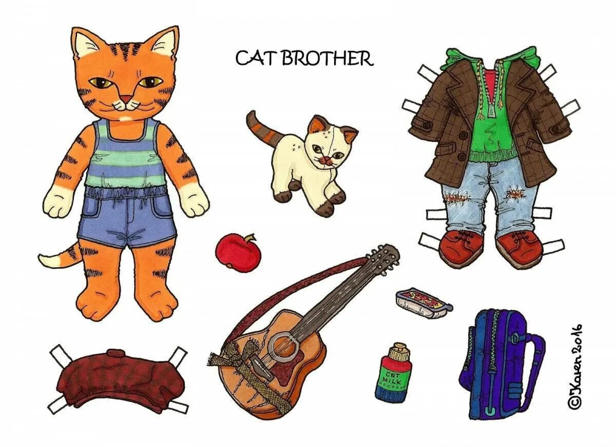 Распечатать котиков с одеждой. Бумажные куклы кошки. бумажные котики с одеждой. животные с одеждой для вырезания. бумажные коты с одеждой для вырезания.
