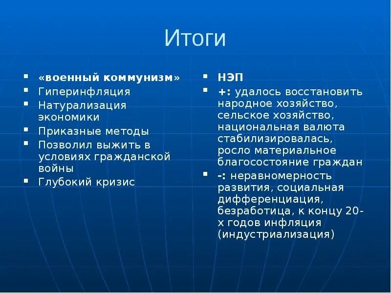 Экономика военного коммунизма и нэпа. Итоги военного коммунизма 1918-1921. Итоги политики военного коммунизма. Итоги экономическая политика военного коммунизма. Политика военного коммунизма итоги.