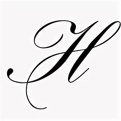 "Glyph Regular" font. H script