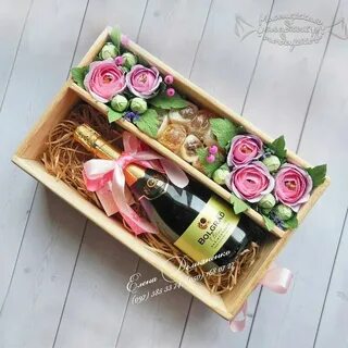 Шампанское в деревянном ящике