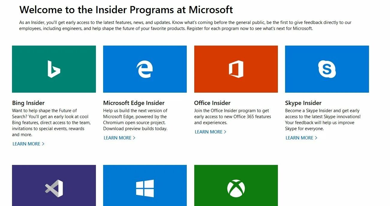 Откройте приложение microsoft. Microsoft insider. microsoft programs. inside microsoft. visual studio insiders.