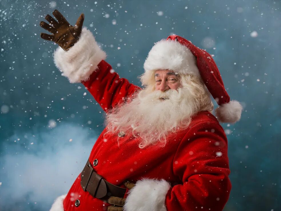 Фото деда мороза машет рукой GIFS HERMOSOS: cosas navideñas encontradas en la web Новогодние пожелания, Новог