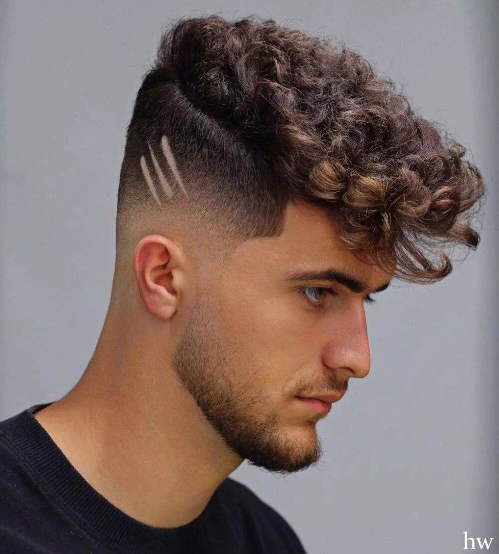 Curly undercut