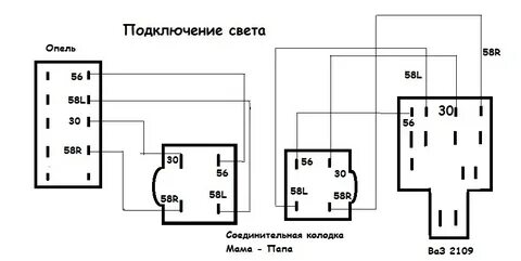 Схема подключения кнопки ваз