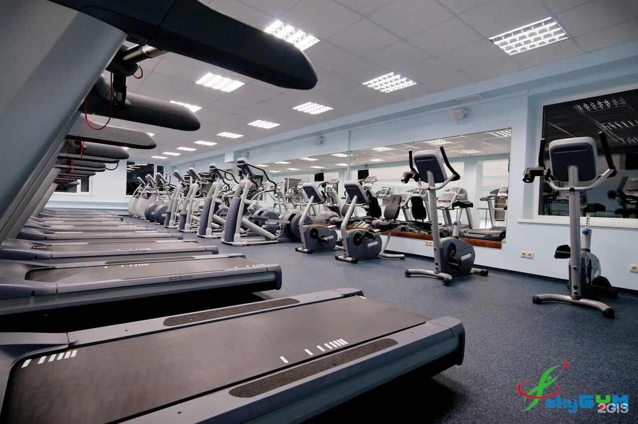 Зал для групповых занятий. Фотография из альбома Фитнес-клуб SkyGym - 18 из 47 В
