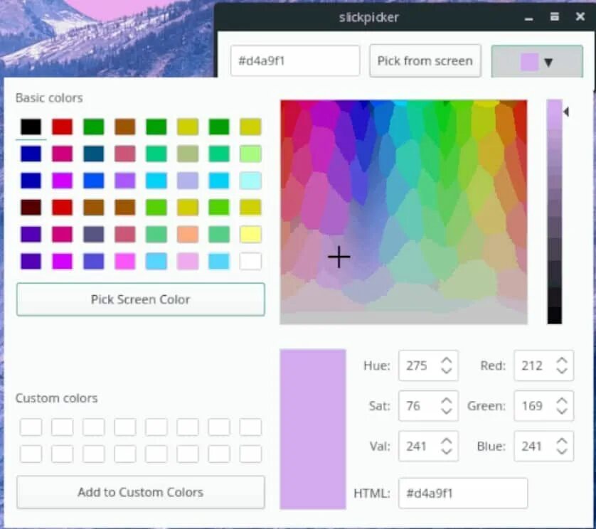 Color picker from image. Color picker from image