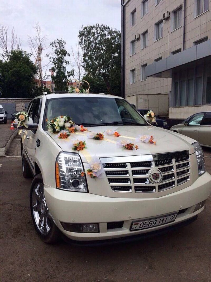 Avtos воронеж. Свадебный Кадиллак Эскалейд. Кадиллак Эскалейд на свадьбу. Cadillac Escalade свадьба. Свадебное украшение Кадиллак Эскалейд.