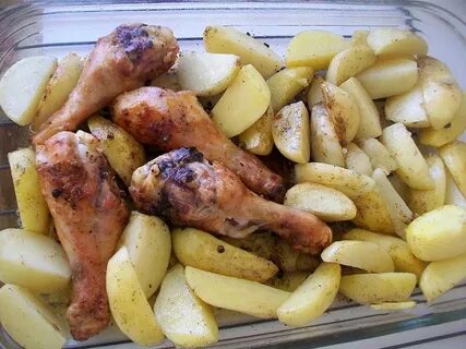 Курица с овощами по деревенски