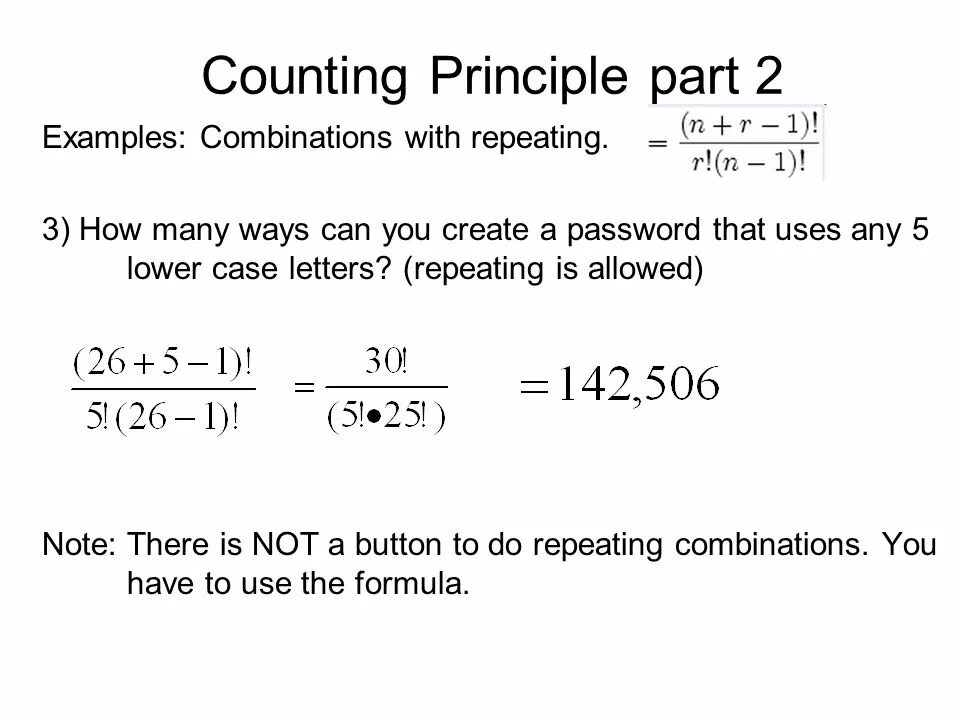 Combination examples. Формула count. combination formula. formula for combinations.