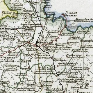 Воронежский уезд карта