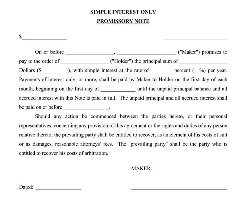 Write note. Personal note. promissory note. personal note example. note sample.
