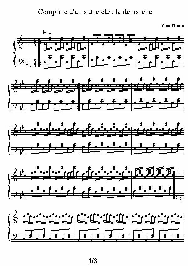 Yann tiersen comptine un autre ete. Ноты yann tiersen - comptine autre ete. ноты для пианино yann tiersen comptine d&#039;un autre ete. yann tiersen comptine d&#039;un autre ete ноты. ноты yann tiersen un ete.