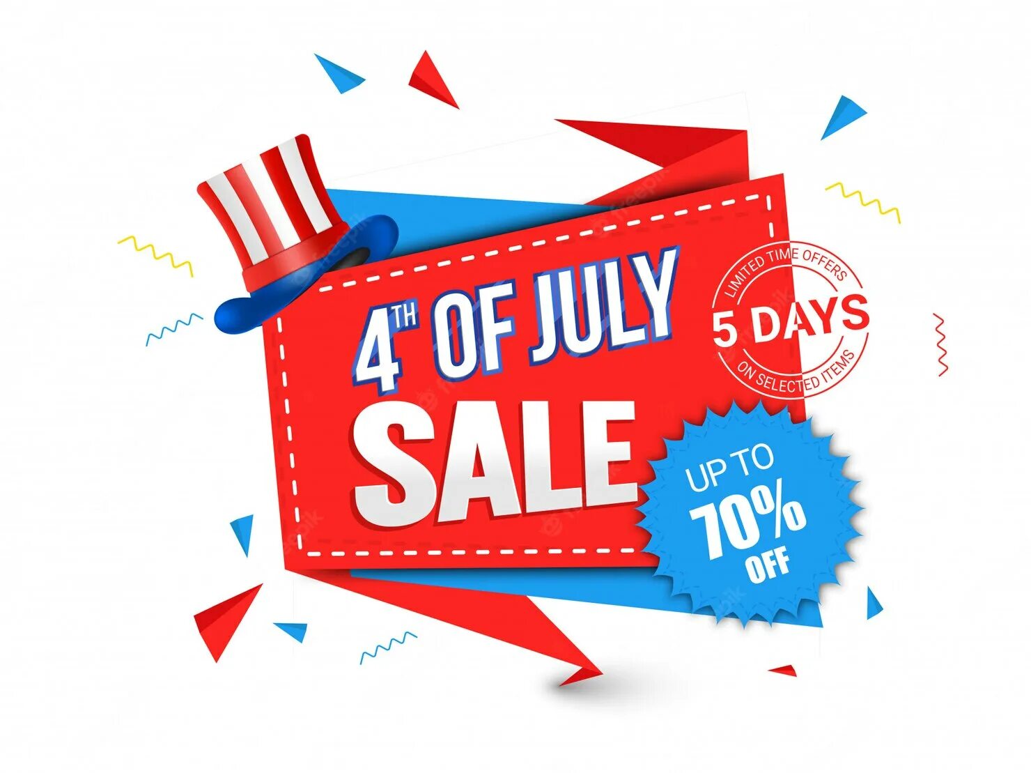 July sale. 4 июля sale картинка.