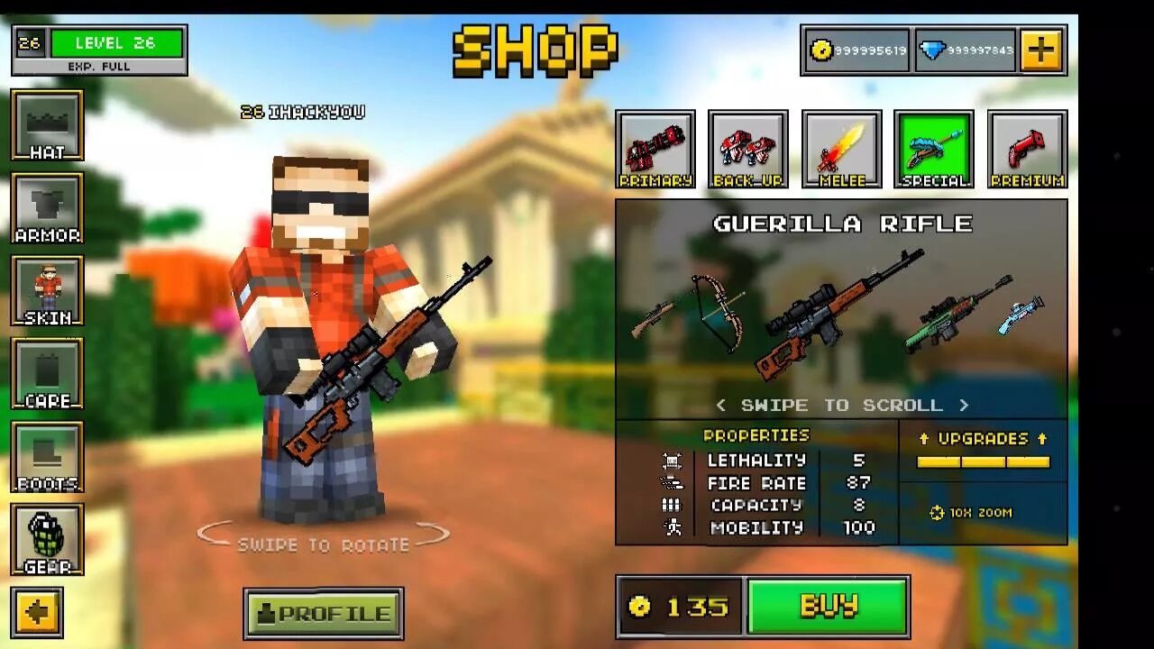 Пиксель Ган. Pixel Gun 3d. Читы на пиксель Ган. Pixel Gun 3d Mod menu.