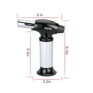 Metal Refillable Blow Torch Home Use Kitchen Portable Flames Adjustable Tor...