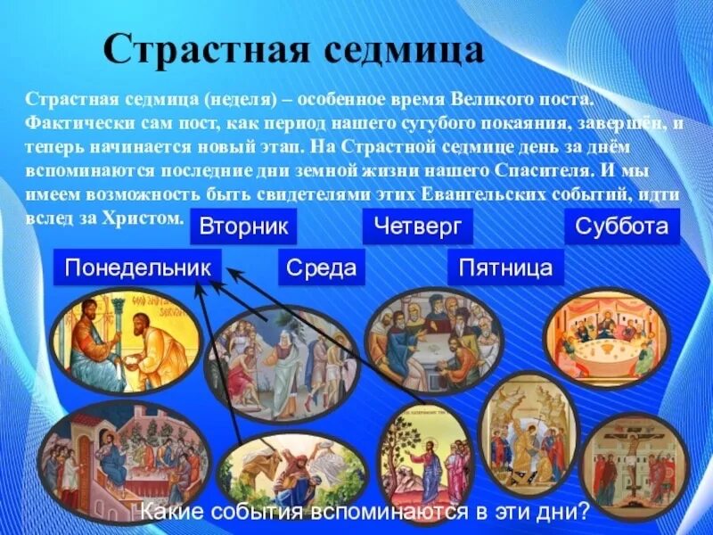 Страстная седмица это. Страстная седмица Великого поста. Страстная седмица неделя. Великие дни страстной седмицы Великого поста. Страстная седмица презентация.