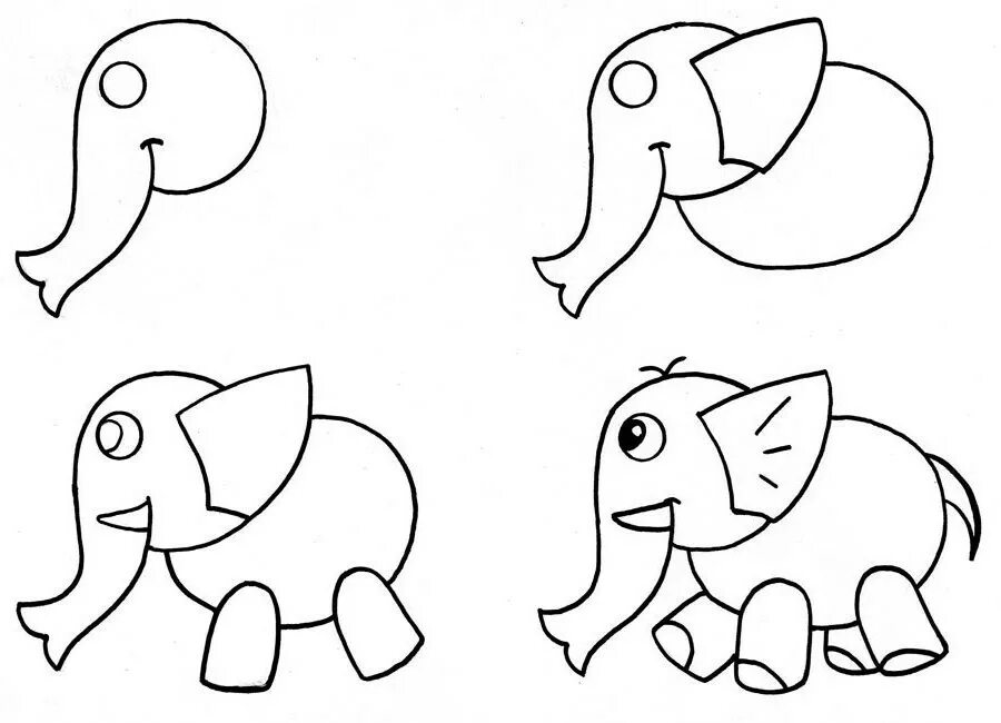 Урок рисования для 4 лет. Рисунки для рисования. Рисование животных для детей. Простые картинки для рисования. Рисунок легкий.