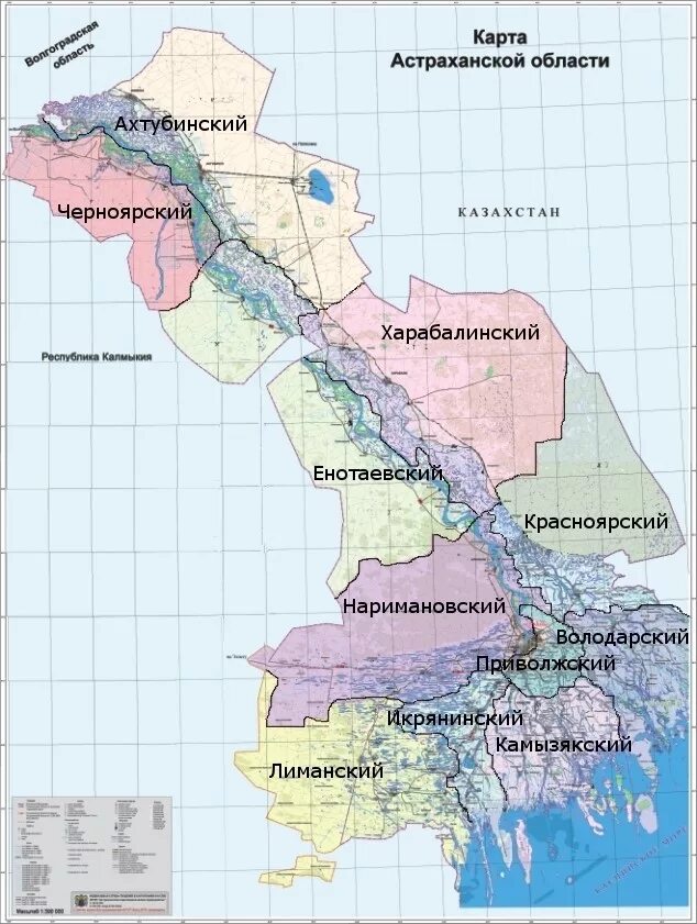 Карта Астраханской области с районами. Районы Астраханской области на карте с границами. Карта Астраханской области по районам. Карта Астрахани и Астраханской области по районам.