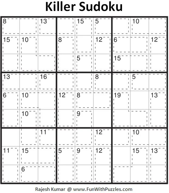 Судоку доку сан сложные. Killer sudoku судоку-убийца. судоку киллер для печати. сум судоку для печати. судоку суммы сложные.