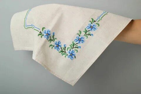 Лен с вышивкой