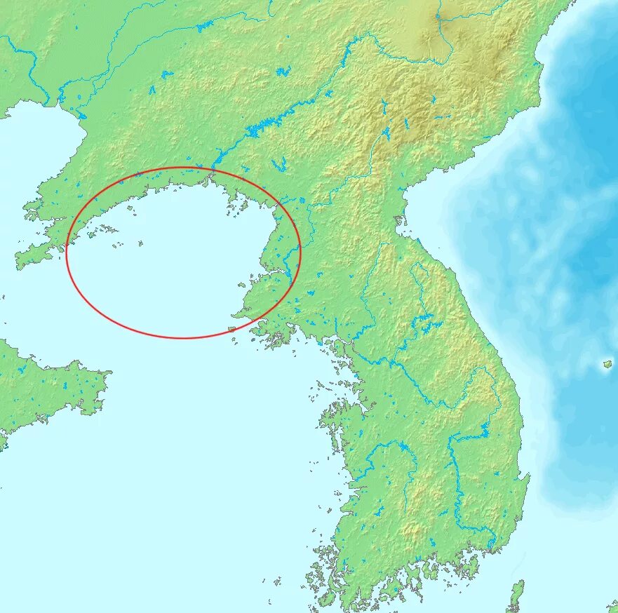 Ляодунский полуостров и Корея. Западно корейский залив. Восточно-корейский залив. Заливы с запада на восток