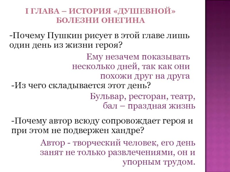 Один день Онегина 1 глава. Почему Пушкин рисует в этой главе лишь один день из жизни героя. 1 глава онегина пушкин