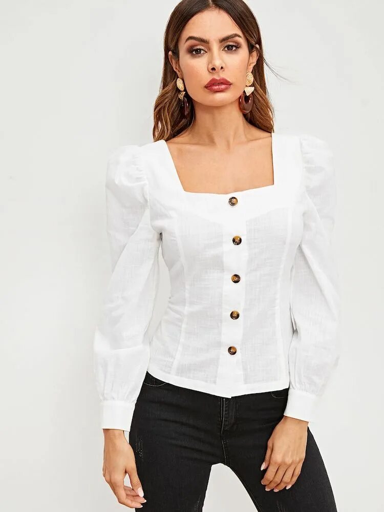 Button blouse