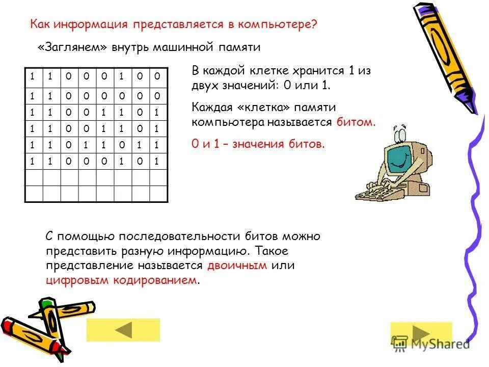 Текстовая информация в памяти компьютера. Как представляется информация в памяти компьютера. Представление текста в памяти компьютера. Представление текстовой информации в памяти компьютера. Кодирование информации в памяти компьютера.