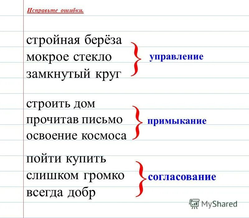 Тест управление примыкание