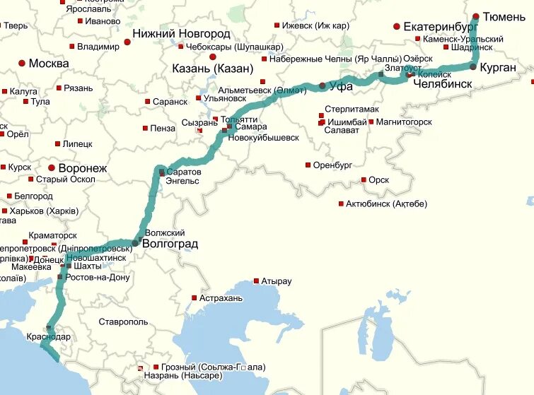 Карта россии волгоград ростов. Тюмень Сочи автодорога. Тюмень Сочи на карте. Дорога от Челябинска до Сочи карта. Маршрут Тюмень на карте до Краснодара.