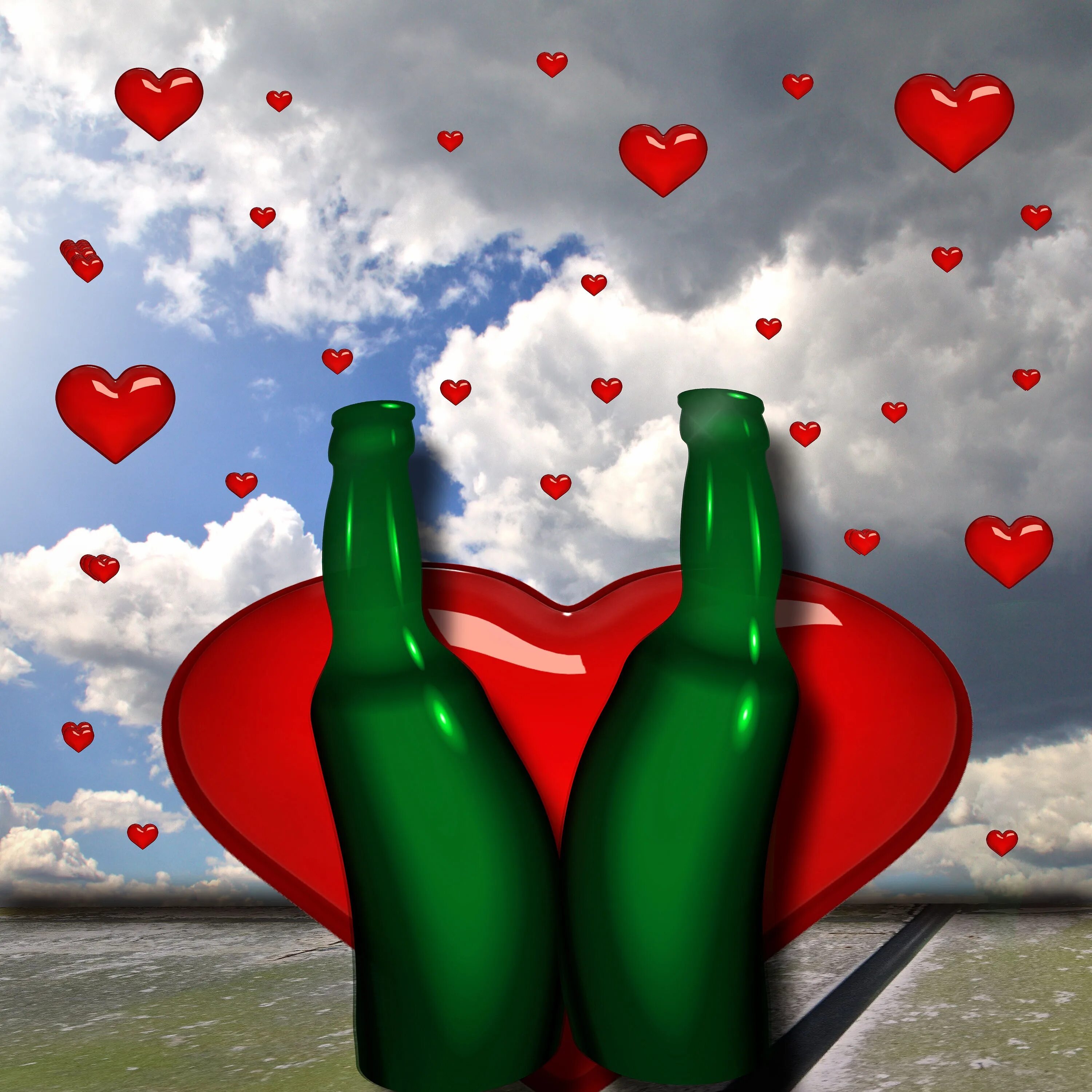 Бутылка сердечком. Сердце из бутылок. Любовь в бутылке. Сердца двух. Бутылочка любовь