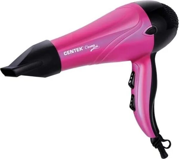 Centek Фен для волос CT-2259 1600 Вт, скоростей 2, кол-во насадок 1, розовый - к