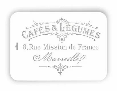 Stencil Mask Reusable Plastic Sheet French cafe Stencil for image 0 