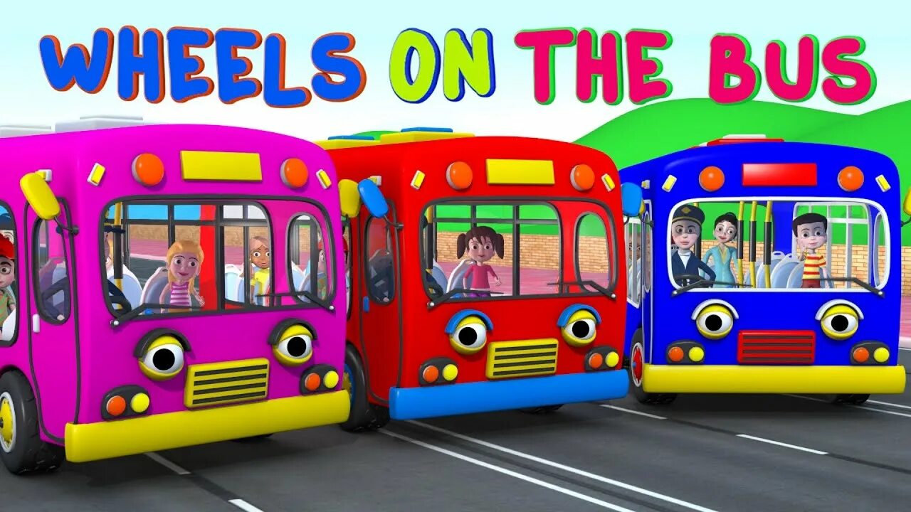 Kids tv russia - песенки для детей. Песня английских автобусов. The wheels on the pink school bus. The wheels on the bus. Песня английских автобусов.