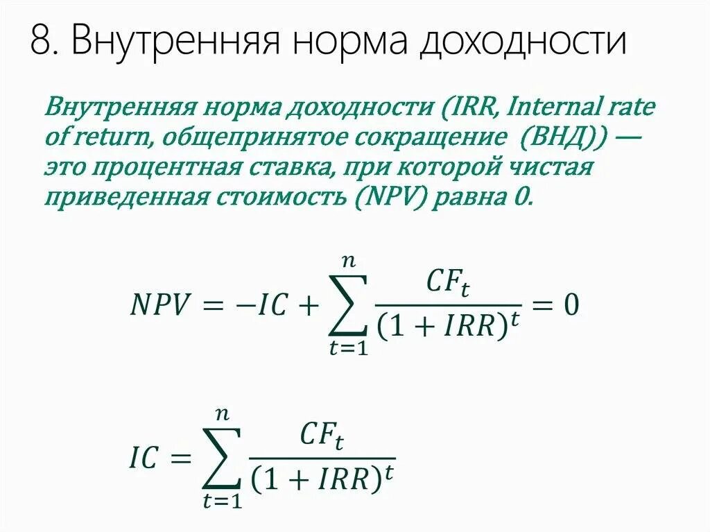 Расчет внутреннего