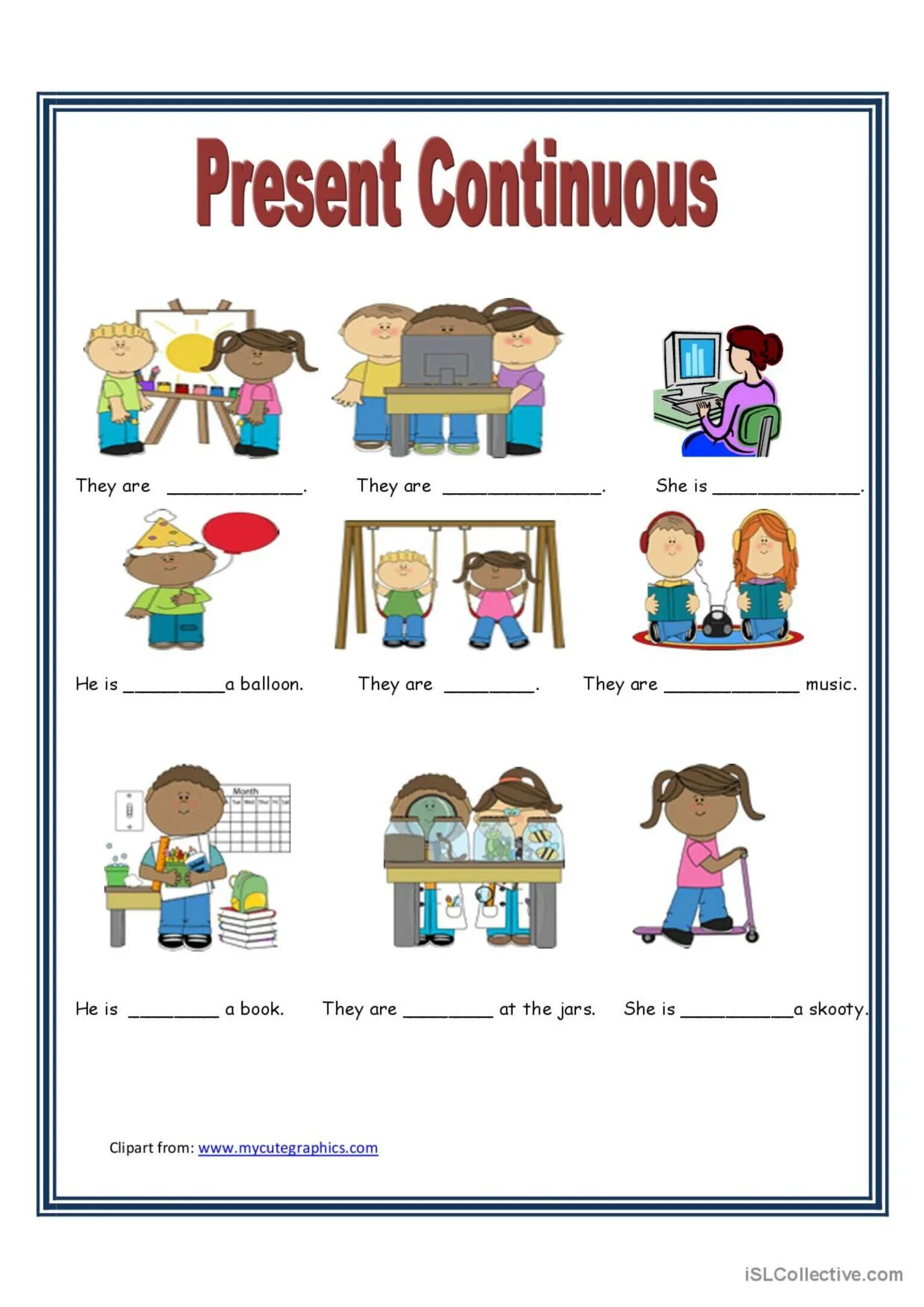 Present Continuous упражнения fir Kids. Present Continuous для детей Worksheets. Рабочий лист present Continuous. Present Continuous воркшит.