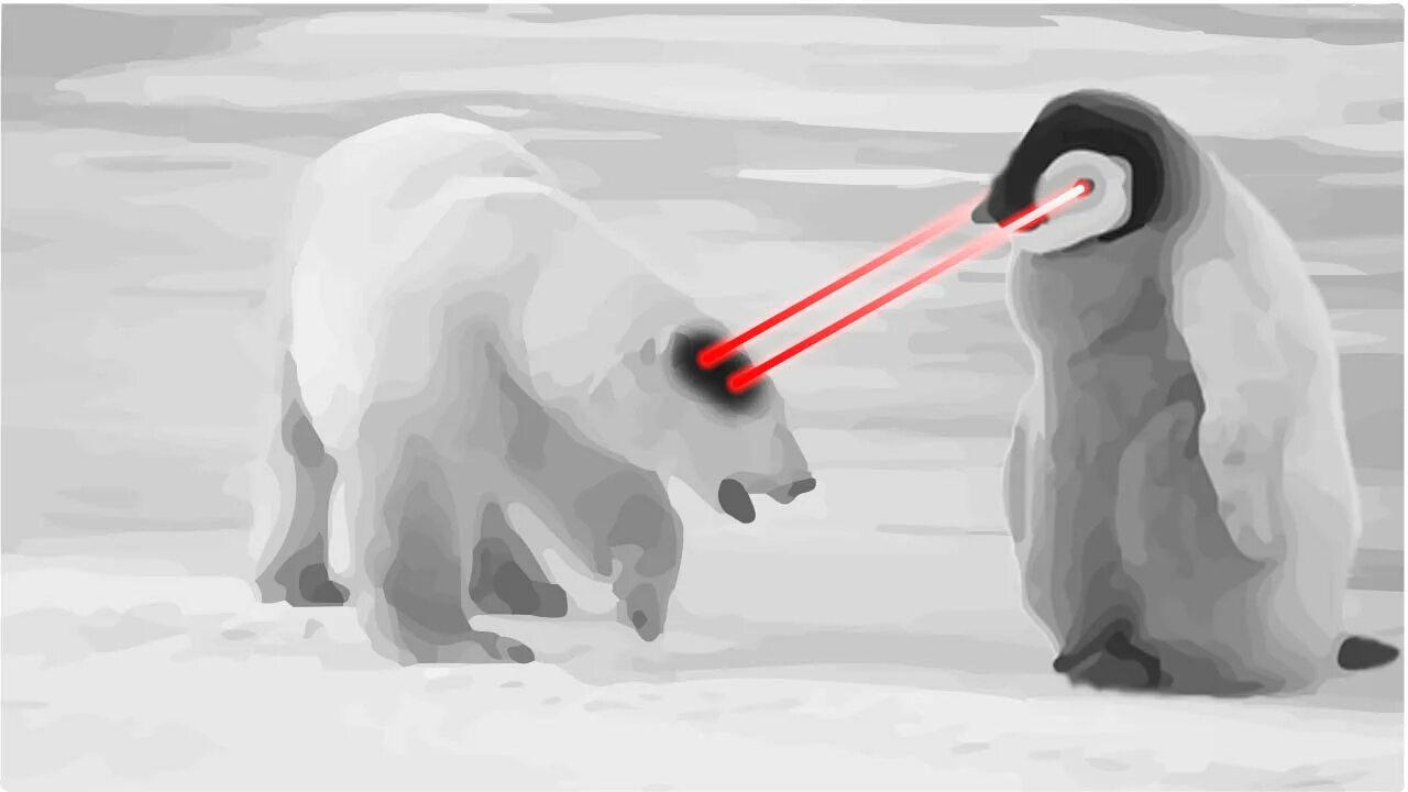 белые медведи едят пингвинов