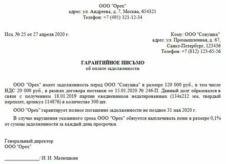 Оплата долга третьим лицом за должника