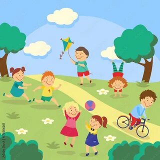 Картинки нарисованных детей играющих