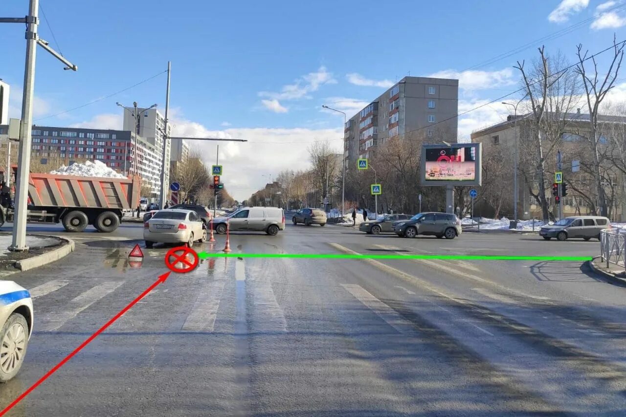 Наезд на пешехода вне перехода