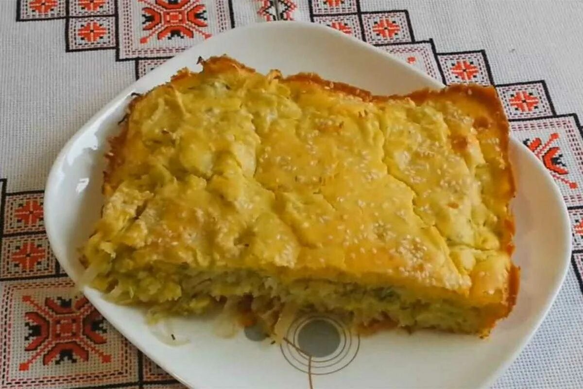 Пирог с капустой на скорую руку