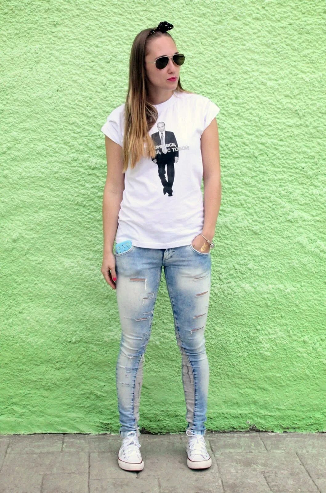 Футболка Calvin Klein Jeans, размер 50, 48, цвет белый, 95% хлопок, 5% эластан -