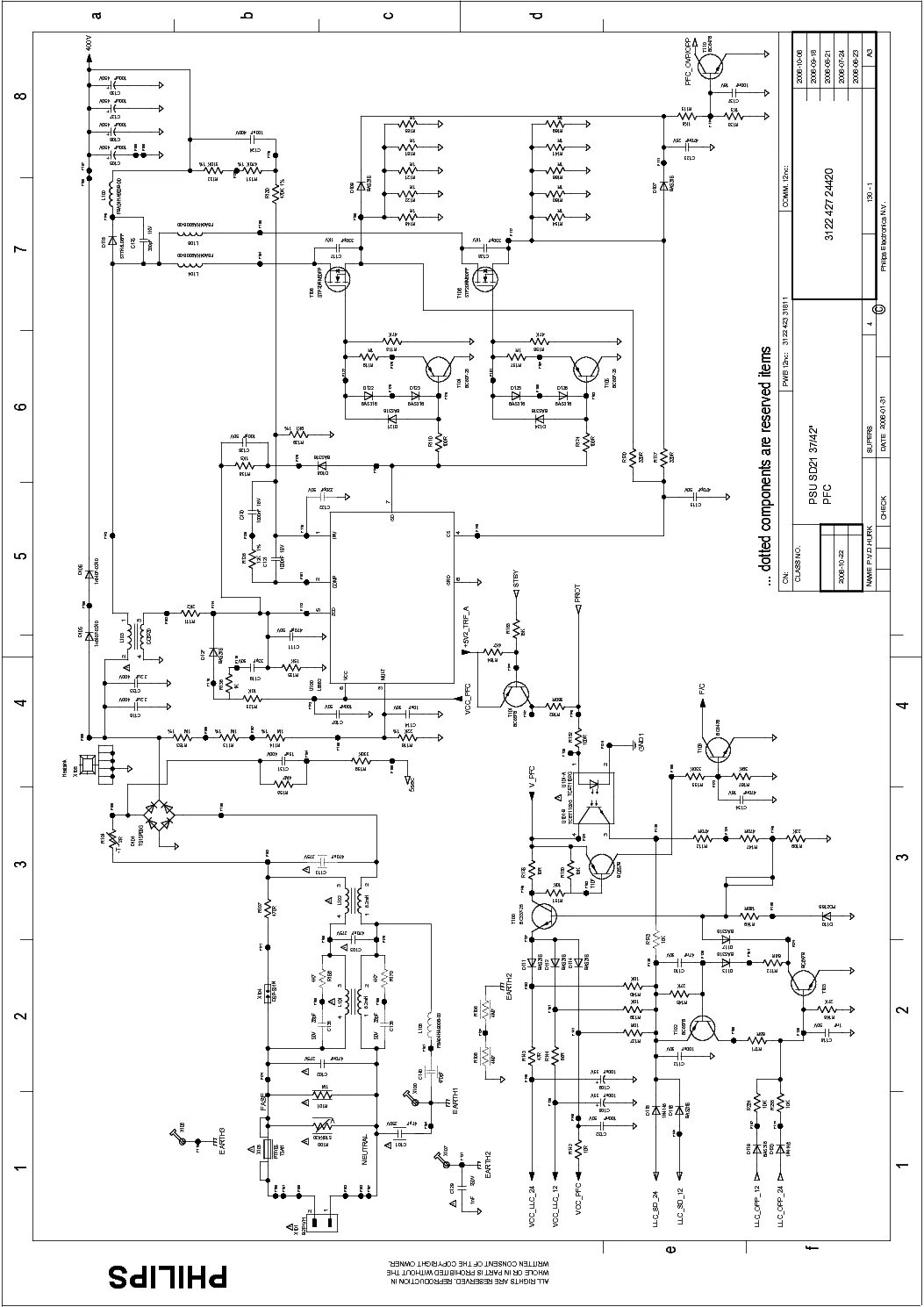 Plcd190p3 схема блока питания Master Electronics Repair !: PHILIPS 32PFL3507 42PFL3507 POWER SUPPLY SMPS S