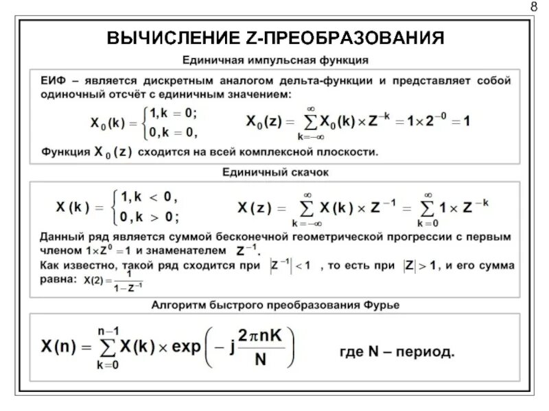 Вычисления и преобразования решения. Вычисления и преобразования. единичная импульсная функция. z преобразование. дельта функция.