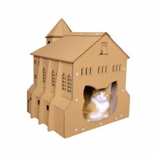 Дом для кота из картона