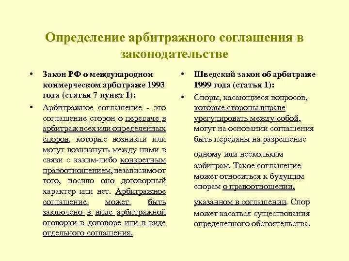 Арбитражные конвенции. Виды арбитражных соглашений. Элементы арбитражного соглашения. Форма арбитражного соглашения. Арбитражное соглашение пример.