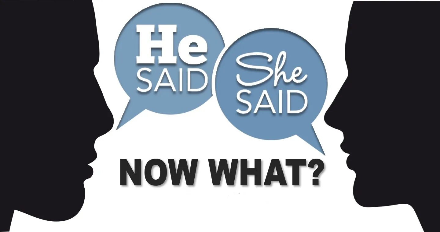 He said she said book. He said. He says. What he said. Say Now.