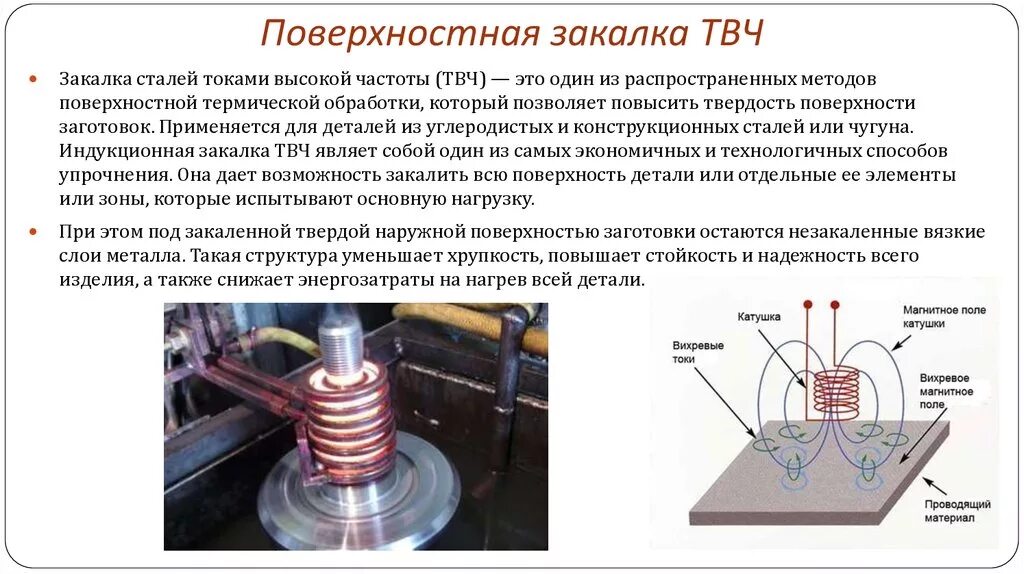 Нагрев деталей соединения. Схема устройства для закалки с нагревом токами высокой частоты. Закалочная печь ТВЧ для металла. Печи ТВЧ для закалки валов. Индуктор для закалки ТВЧ В печи чертеж.