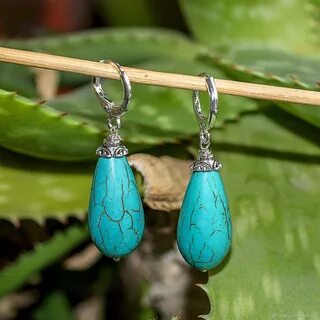 Сережки с бирюзой